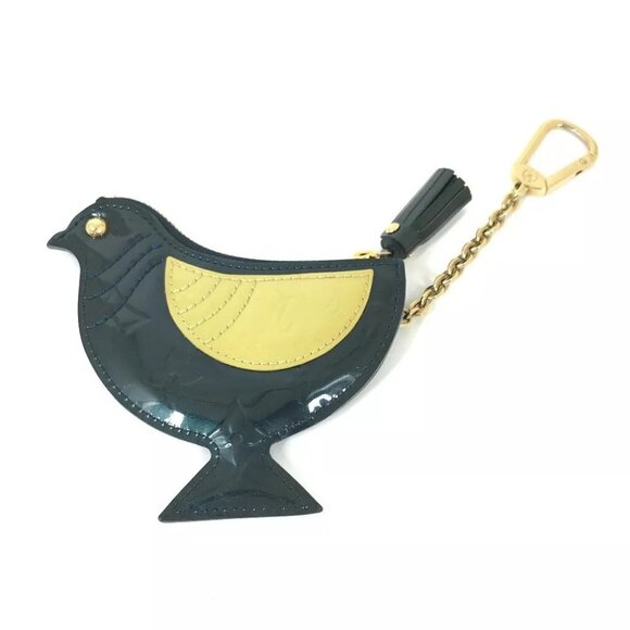 LOUIS VUITTON M91405 MonogramVernis Pochette Oiseau Wallet Keyring coin purs - Picture 1 of 15